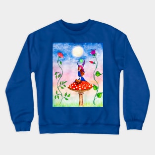 Redhead witch and ginger kitty Crewneck Sweatshirt